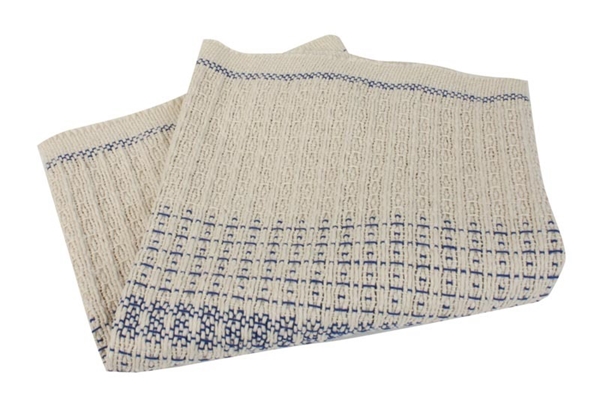 Skurduk Våffel bomull, 50x60cm grå/blå