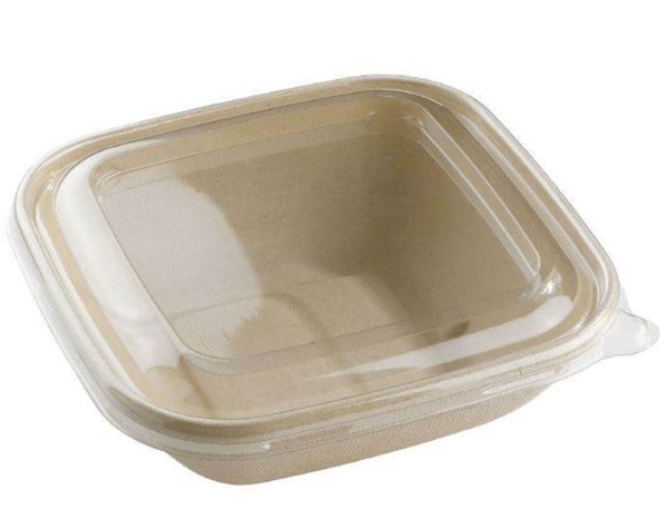 Lock till skål bagasse, till 750ml transparent - Abena