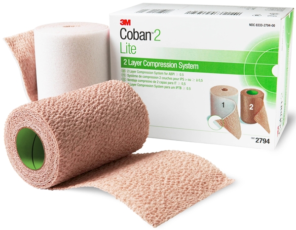 Kompressionsset Coban 2 Lite, 10cm 2-lager f ABPI >0,5 - Coban - 1