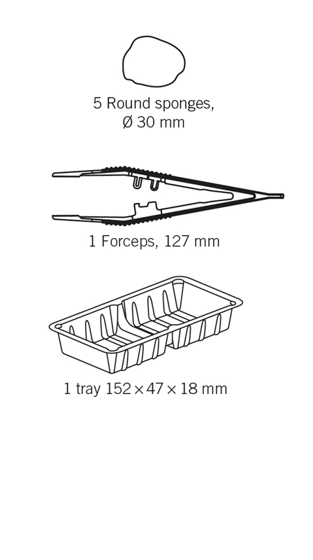 Omläggningsset gasväv evercare, 5 tork pin tråg - evercare® Medikit