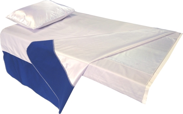 Gliddraglakan EasyRoll 4way, 150x200cm vit/blårandig - Easyroll