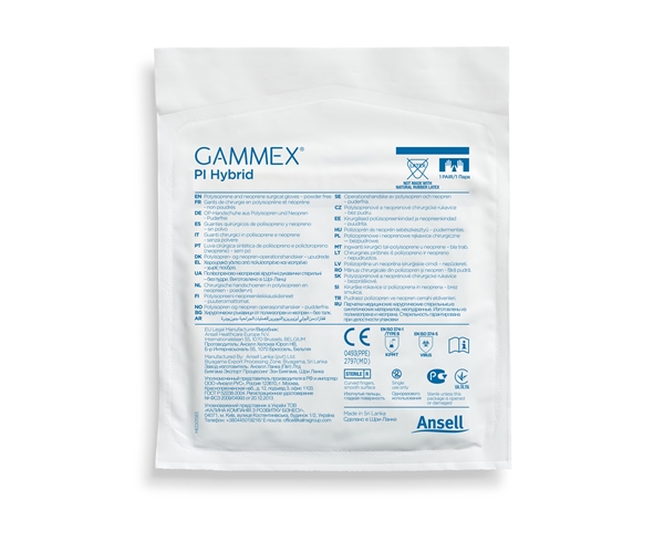 Handske op Gammex Non-Latex PI Hybrid, 8 puderfri - Gammex - 2
