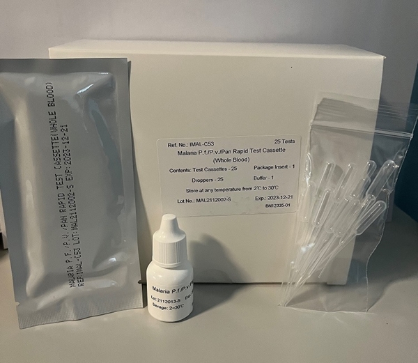 Test Malaria BioTest, P.f./P.v./Pan kassett