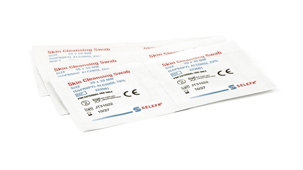 Injektionstork sprit 70% IPA, 30x30mm vikt 30x60mm utvikt - SELEFA® - 2