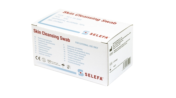 Injektionstork sprit 70% IPA, 30x30mm vikt 30x60mm utvikt - SELEFA® - 1