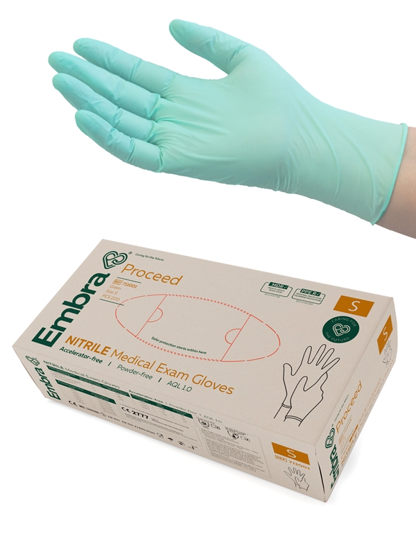 Handske us nitril Embra pf, S PROCEED acc-fri AQL 1,0 - Embra®