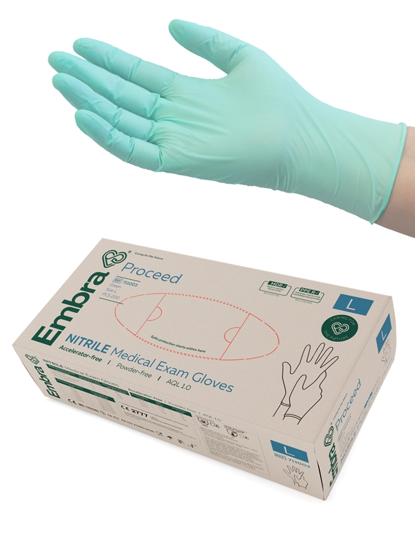 Handske us nitril Embra pf, L PROCEED acc-fri AQL 1,0 - Embra®