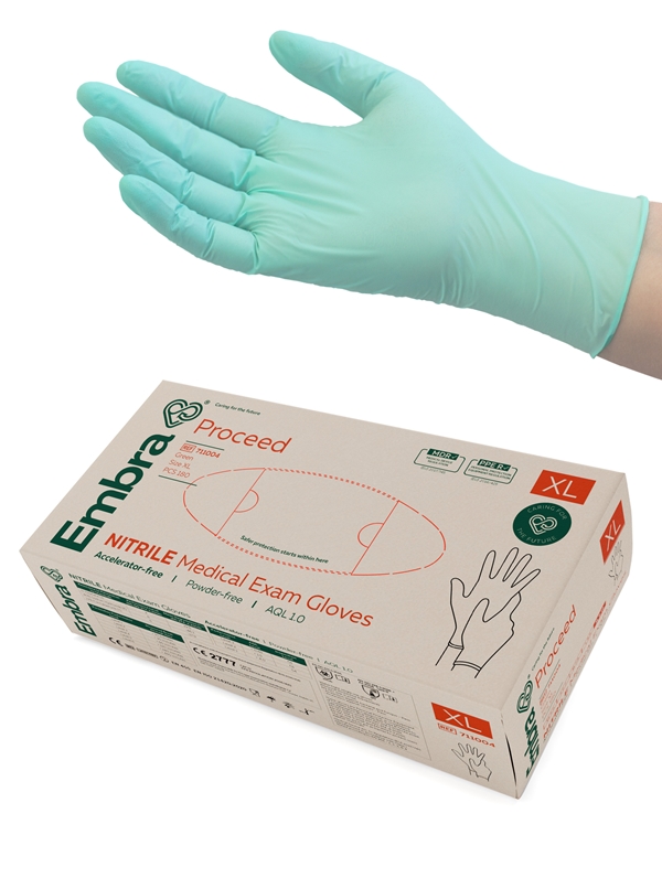Handske us nitril Embra pf, XL PROCEED acc-fri AQL 1,0 - Embra®