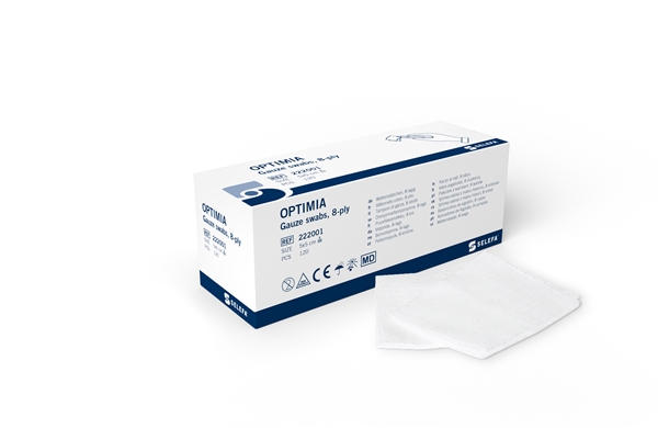 Kompress gasväv 8L Selefa, 5x5cm disp.box osteril - SELEFA® - 1