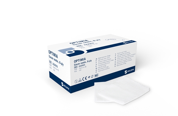 Kompress gasväv 8L Selefa, 10x10cm disp.box osteril - SELEFA® - 1