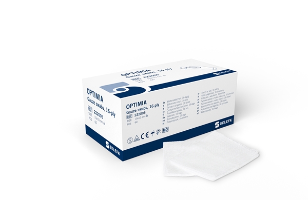 Kompress gasväv 16L Selefa, 10x10cm disp.box osteril - SELEFA® - 1