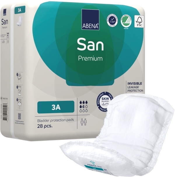 Inkontinensskydd för fixering i byxa, ABENA San Premium 3A - Abena