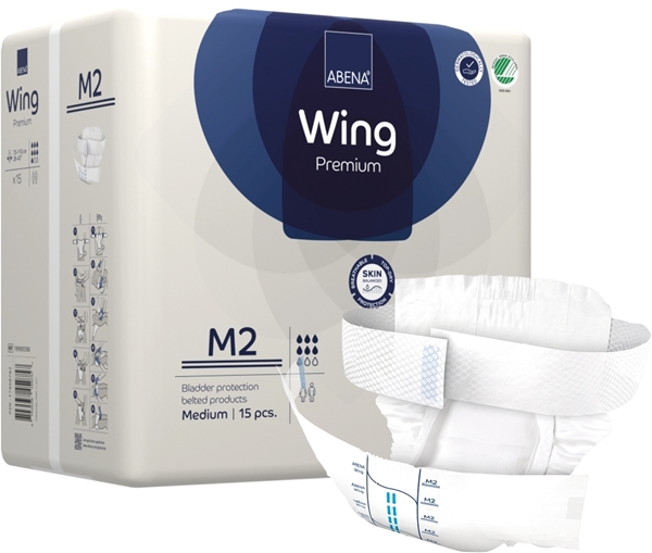 Inkontinensskydd allt-i-ett med bälte, ABENA Wing Premium M2   - Abena