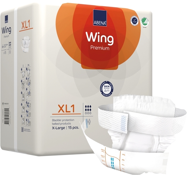 Inkontinensskydd allt-i-ett med bälte, ABENA Wing Premium XL1   - Abena