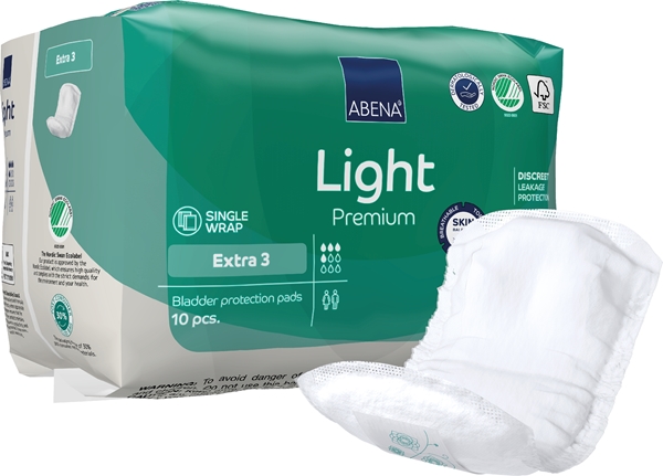Inkontinensskydd för fixering i byxa, ABENA Light Premium Extra 3  - Abena