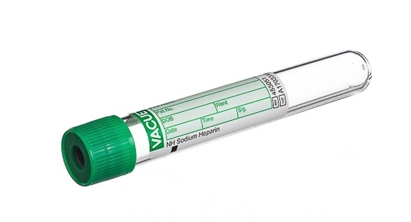 Vakuumrör VACUETTE pappers etikett, 10/9mL Na-Heparin grön