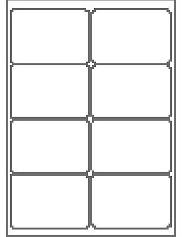 Etikett laser 70g 8st/ark, 99,1x67,7mm vit 100ark/fp