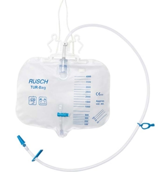 Urinpåse tömbar för spoldropp, 4,0L 120cm nålfri provport - Rüsch