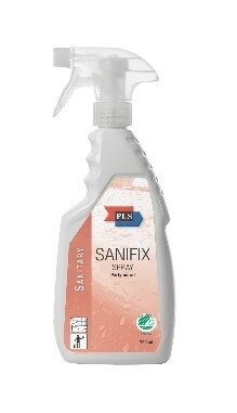 Sanitetsrengöring PLS Sanifix, 750ml spray Svanen parfymerad - PLS