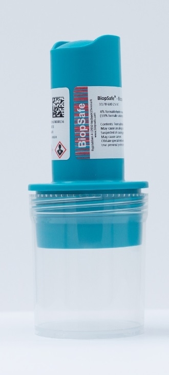 Formaldehydlösning buffrad 4%, 60mL BiopSafe. Biopsikontainer - BiopSafe