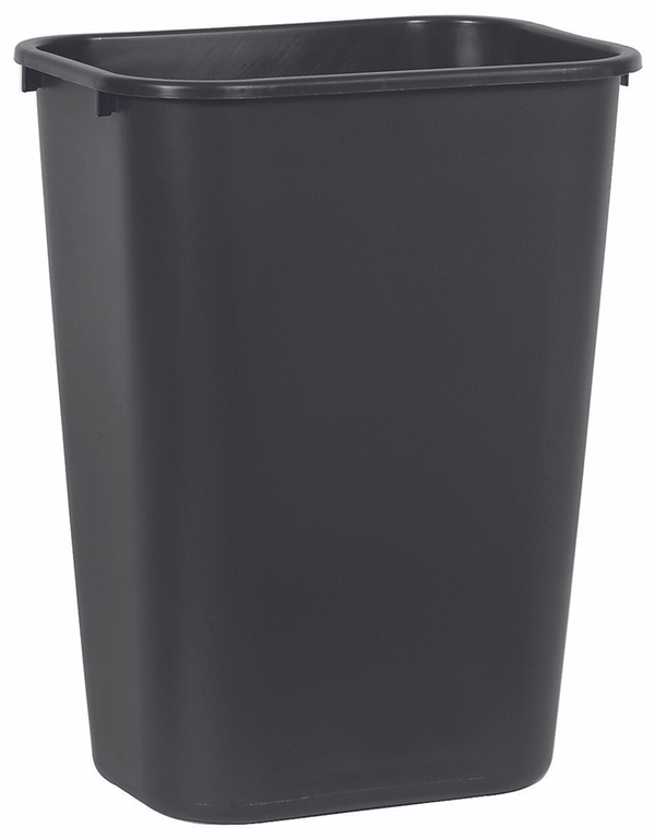 Papperskorg plast Rubbermaid, 39L 505x387x289mm svart - Rubbermaid