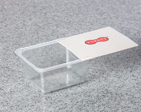 Medicinbägare plast inkl lock, 69x74x35mm Tarett endos