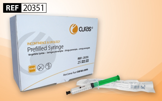 Kateterspruta Curas 200-p, 10ml sterilt vatten - Curas