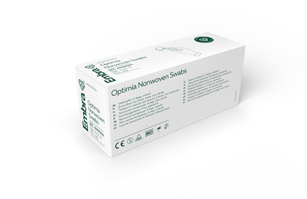 Kompress nonwoven 4L Embra, 5x5cm disp.box osteril - Embra® - 2