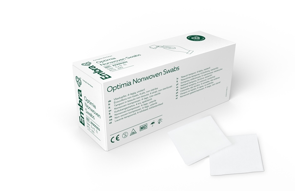 Kompress nonwoven 4L Embra, 5x5cm disp.box osteril - Embra® - 1