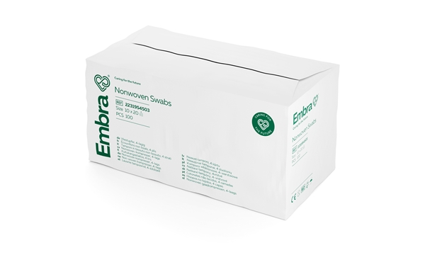 Kompress nonwoven 4L Embra, 10x20cm kartong osteril - Embra® - 2