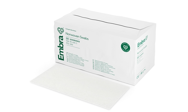 Kompress nonwoven 4L Embra, 10x20cm kartong osteril - Embra® - 1
