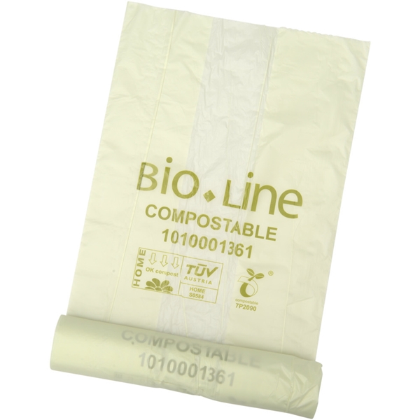 Avfallspåse BIO Bio-Line, 15L 450x450cm 12my grön - Bio-Line