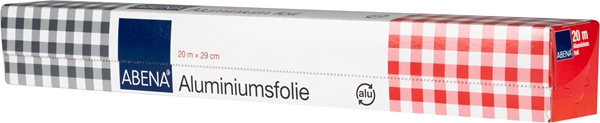 Folie aluminium med rivkant, 29cmx20m 10,5my - Abena