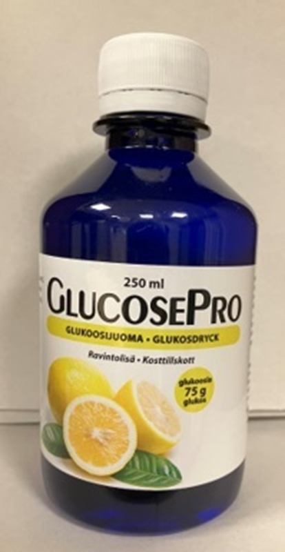 Glukosbelastningsdryck GlucosePro, Citron utan färgämne 250mL/75g