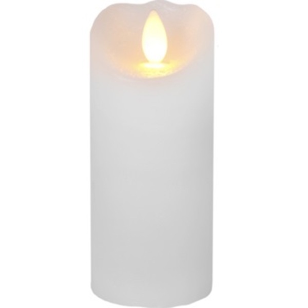 Blockljus LED med timer, 12,5cm vit - STAR TRADING