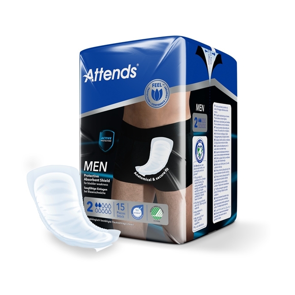 Inkontinensskydd man för fixering i byxa, Attends Men 2 - Attends