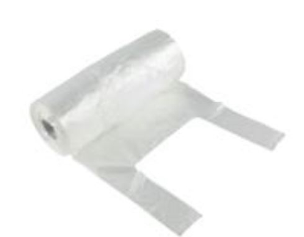 Avfallspåse LD plast med knythandtag, 20L 410x540mm 18my transp