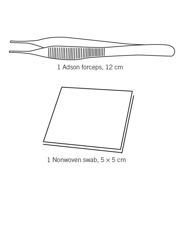 Pincett Adson engångs, 12 cm styckförp - evercare® Medikit
