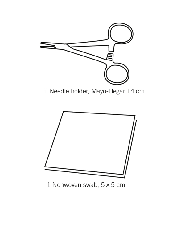 Nålförare Mayo-Hegar engångs, 14cm styckförp - evercare® Medikit