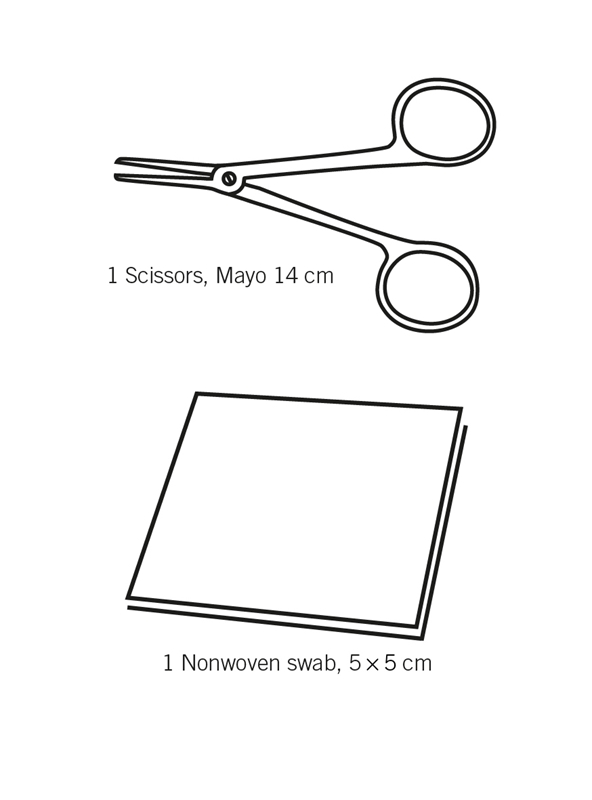 Sax rak Mayo engångs, 14cm styckförp - evercare® Medikit