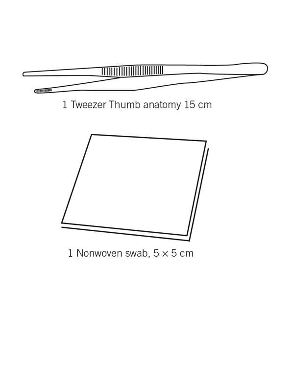 Pincett anatomisk engångs, 15cm styckförp - evercare® Medikit