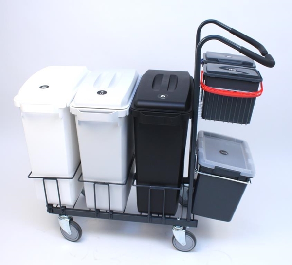 Källsorteringsvagn Stor , 115x60x111cm komplett