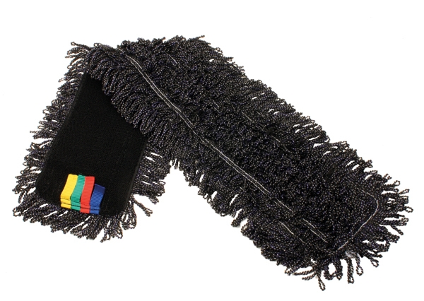 Mopp torr/fukt Activa Star, 30cm svart mikro öglad - Activa