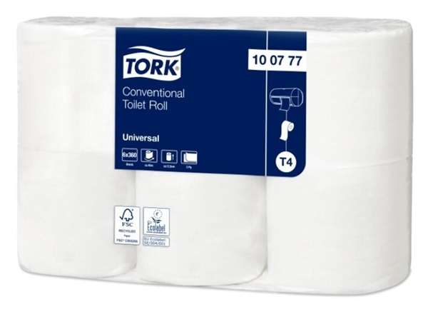 Toalettpapper 2-L Normal T4, 45m Tork Universal 0,16kg - Tork