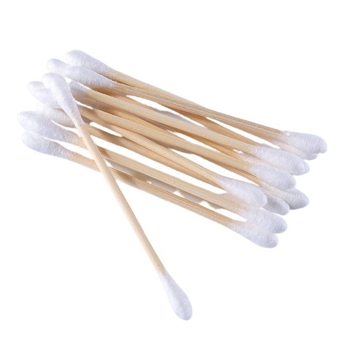 Öronpinne trä Yibon, 8cm m bomull 100-p