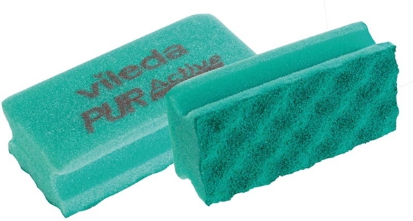 Rengöringssvamp Vileda, 63x140mm grön Pur Active High - Vileda