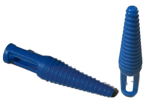 Kateterpropp med fingergrepp, Steril blå