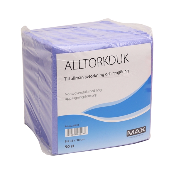 Damm/Alltorkduk MAX, 38x38cm blå 50-pack - MAX