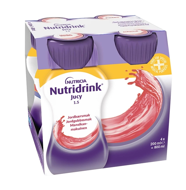 Nutridrink Jucy , 4x200ml Jordgubb - Nutridrink