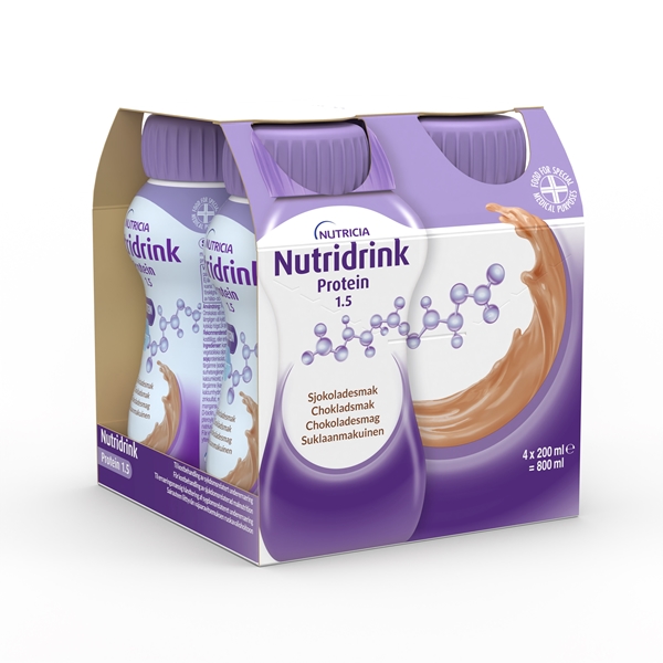 Nutridrink Protein , 4x200ml Choklad - Nutridrink - 2